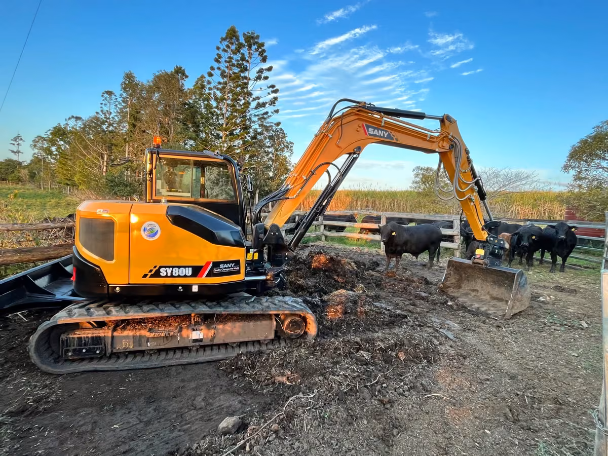 Excavator available through Trackset
